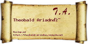 Theobald Ariadné névjegykártya